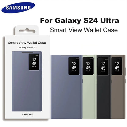 Galaxy S24 Ultra Smart View Wallet Flip Case (No App Required)