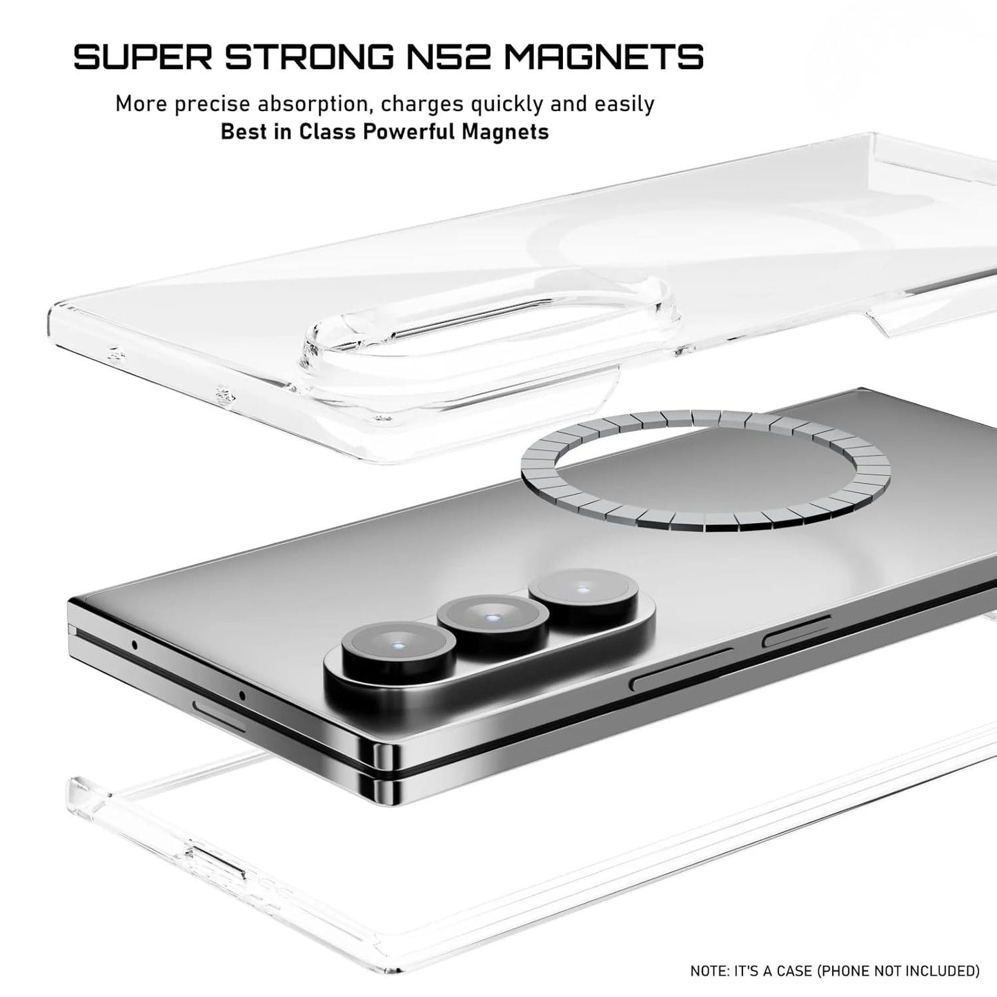 Anti Yellow Magsafe Clear Case for Galaxy Z Fold Series