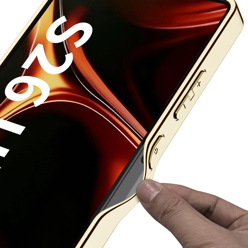 Galaxy S26 Ultra Luxury Slim Electroplated Edge Leather Case