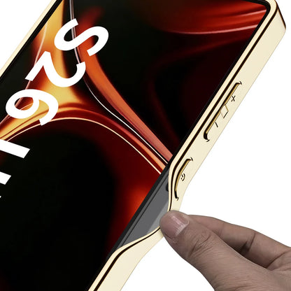 Galaxy S26 Ultra Luxury Slim Electroplated Edge Leather Case