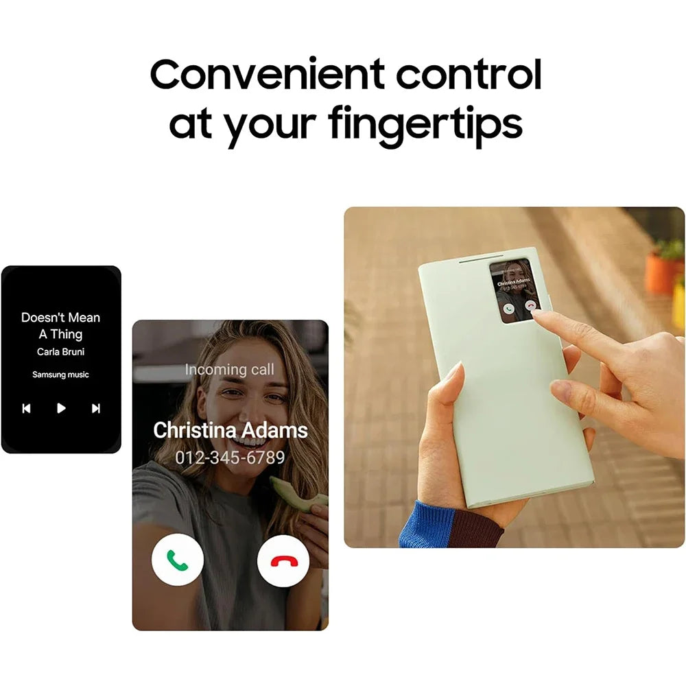 Galaxy S24 Ultra Smart View Wallet Flip Case (No App Required)