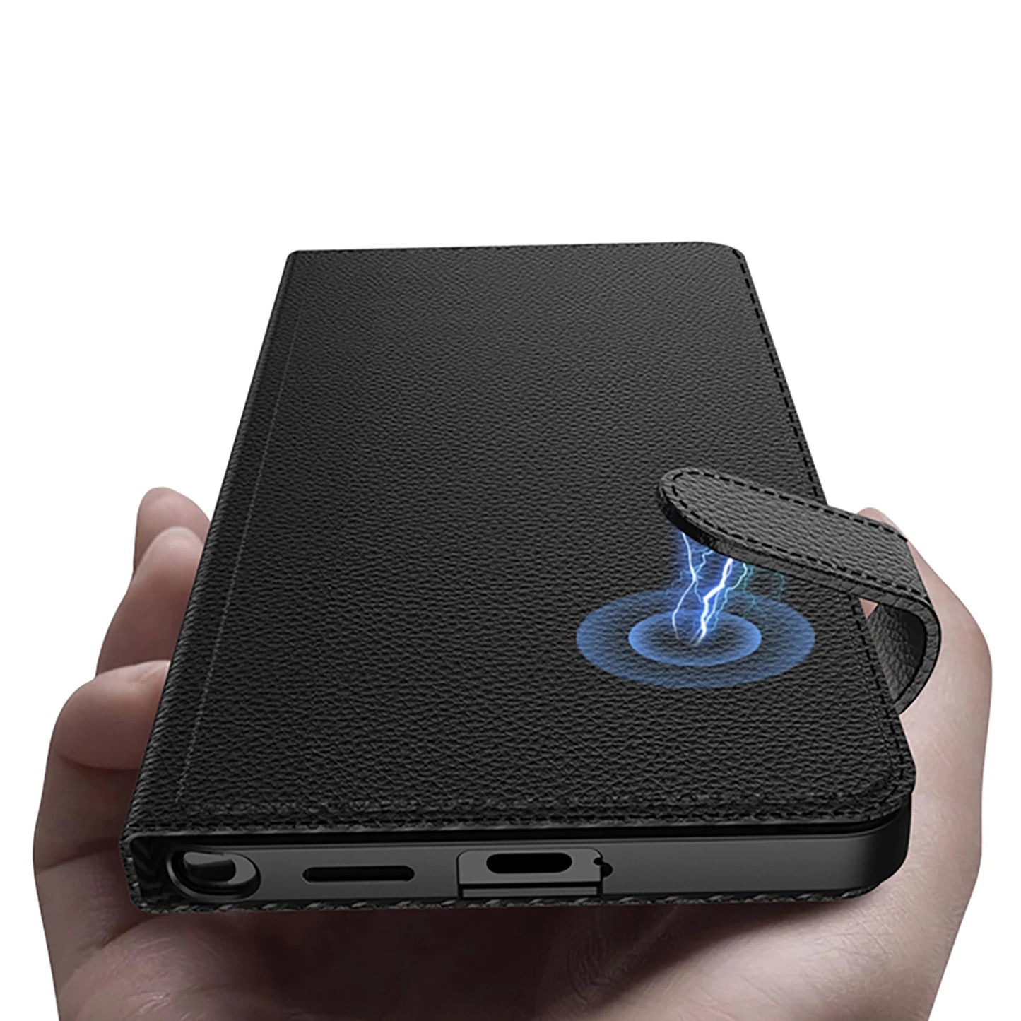 Galaxy S26 Ultra Leather Flip Case with Kickstand and Card Holder