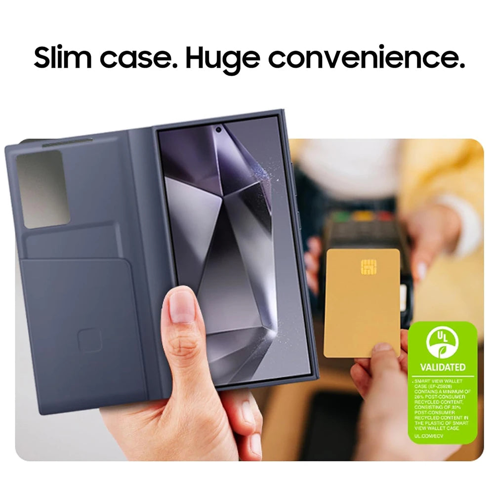 Galaxy S24 Ultra Smart View Wallet Flip Case (No App Required)