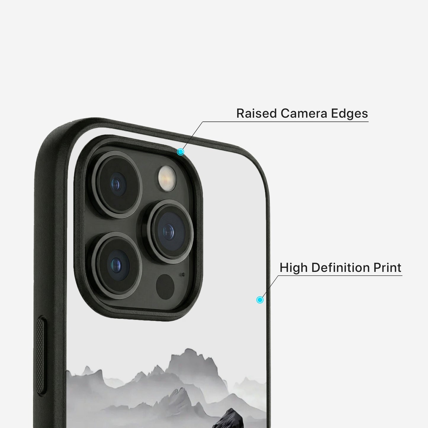Black Vision Glass Case - iPhone