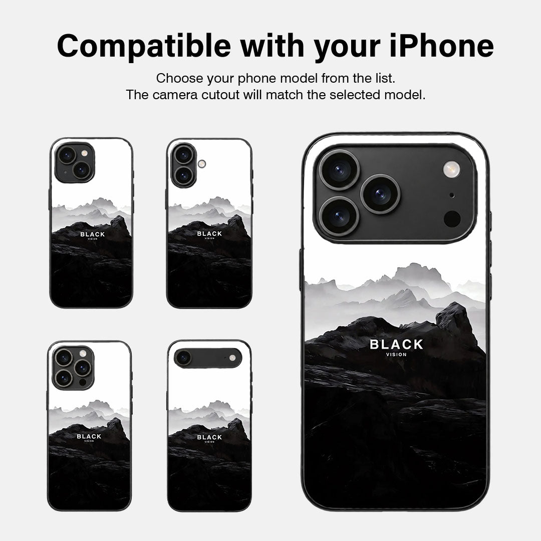 Black Vision Glass Case - iPhone