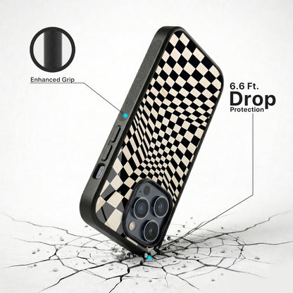 Check Flow Glass Case - iPhone