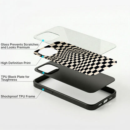 Check Flow Glass Case - iPhone
