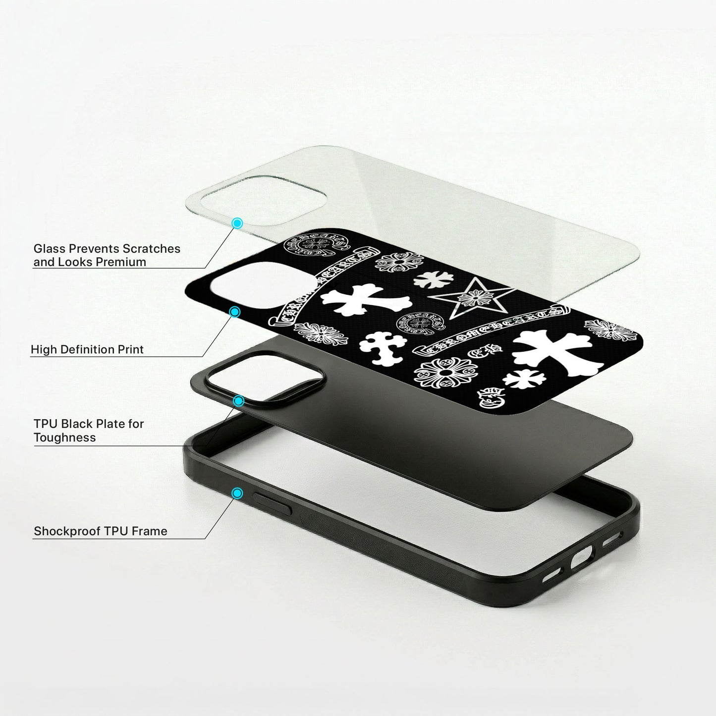 Silver Signs Glass Case - iPhone