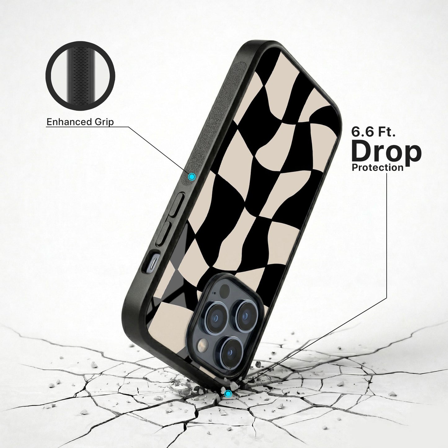 Cool Wave Glass Case - iPhone