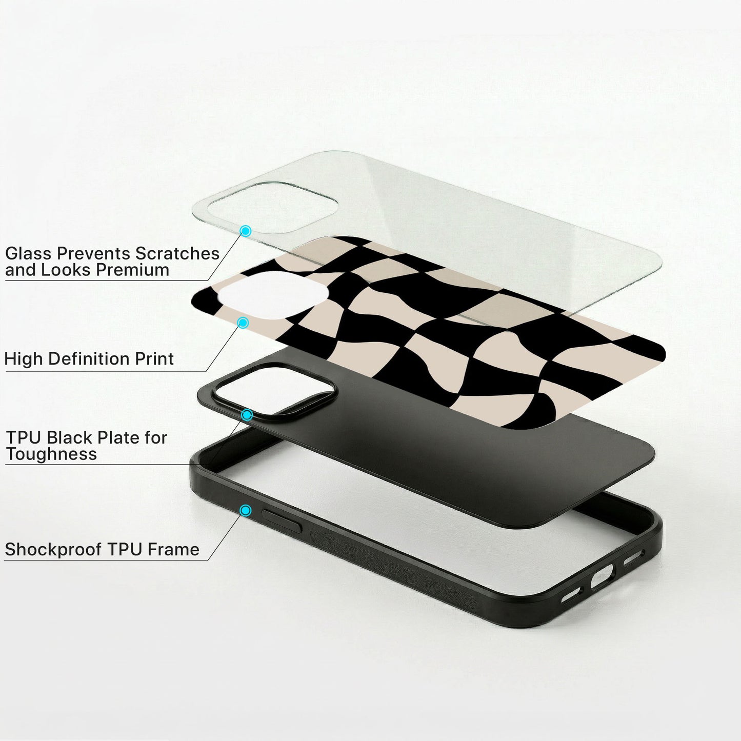 Cool Wave Glass Case - iPhone