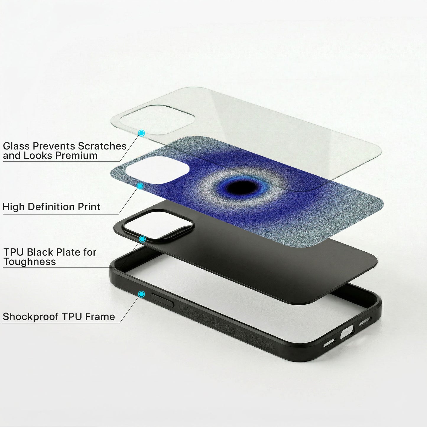 Cosmic Guardian Glass Case - iPhone