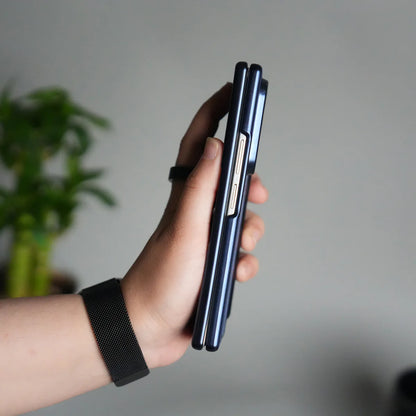 Galaxy Z Fold Leather Armor Case - Hinge & Front Glass Protection