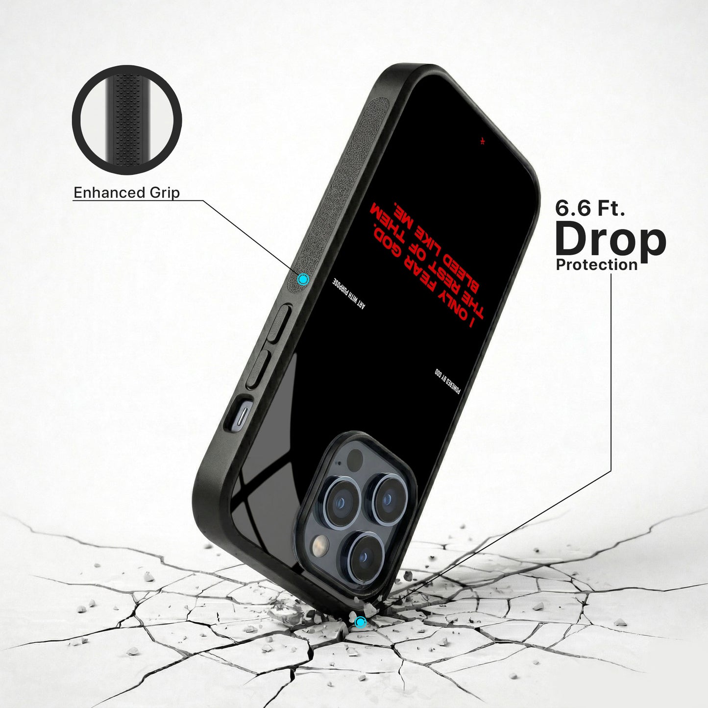 Fear None Glass Case - iPhone