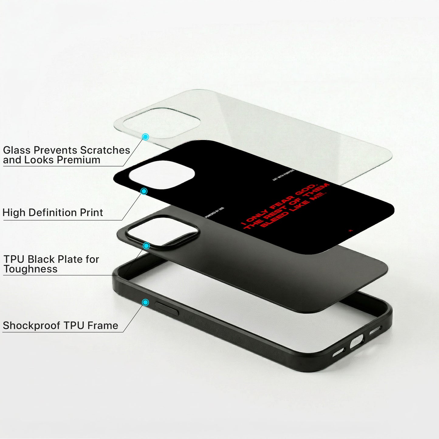 Fear None Glass Case - iPhone