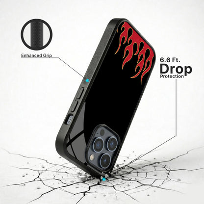 Flame Aura Glass Case - iPhone