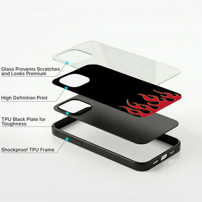 Flame Aura Glass Case - iPhone