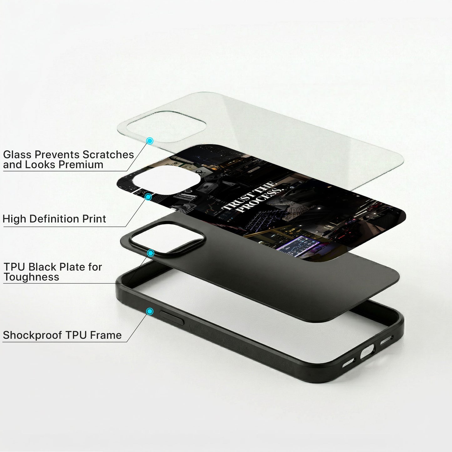 Focused Journey Glass Case - iPhone