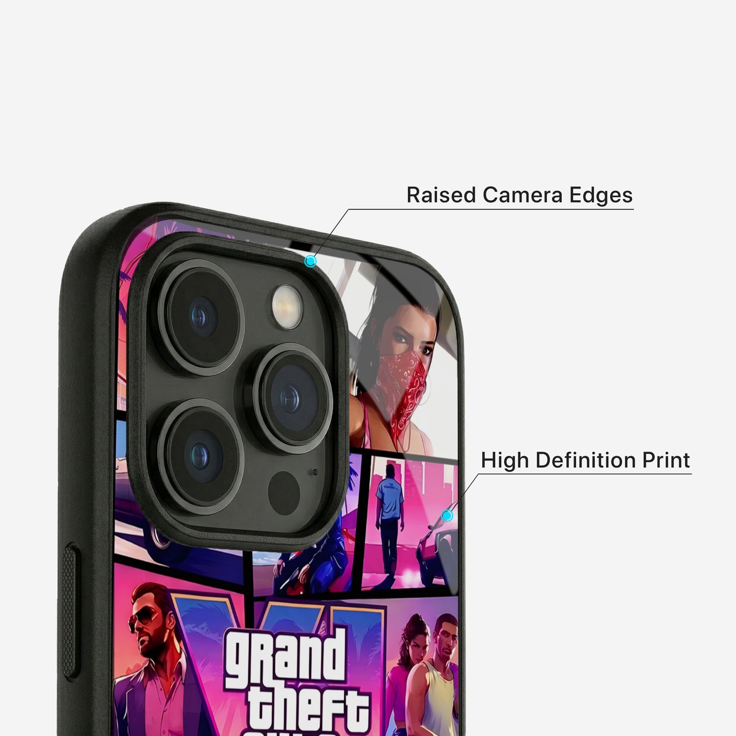 GTA Theme Glass Case - iPhone