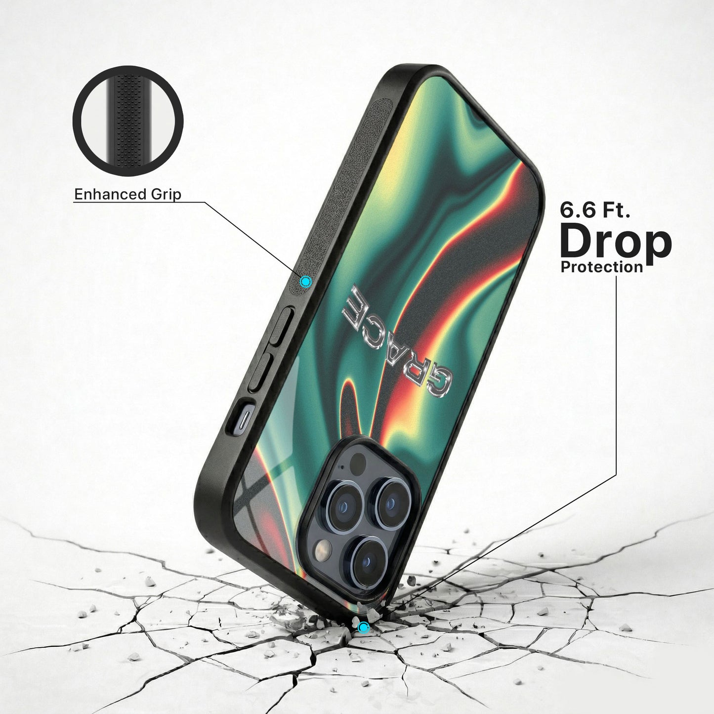 Grace Aesthetic Glass Case - iPhone