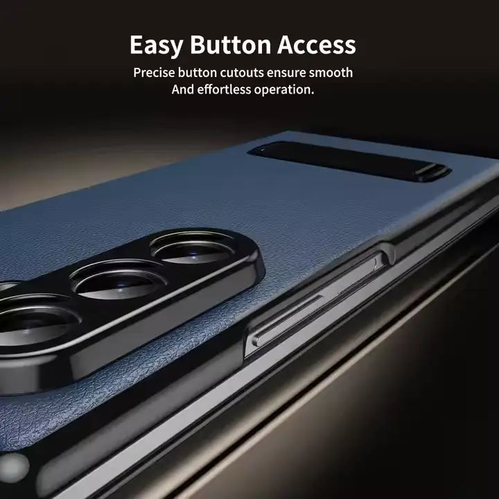 Galaxy Z Fold Leather Case with Built-in Kickstand