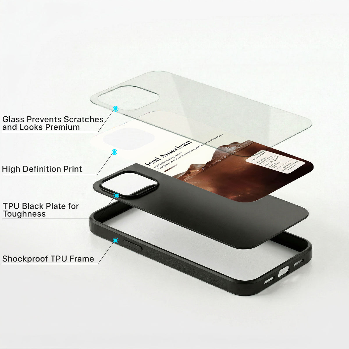 Iced American Glass Case - iPhone