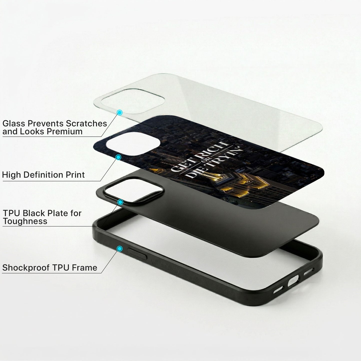 Keep Tryin Glass Case - iPhone