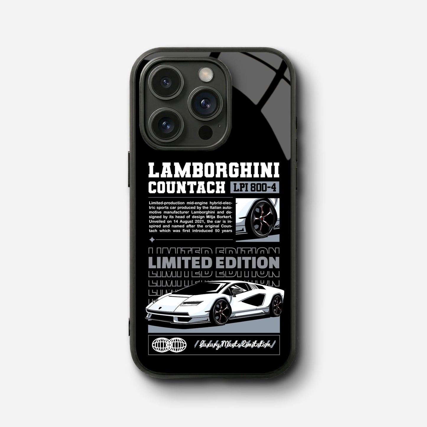 LPI 800-4 Countach Glass Case - iPhone