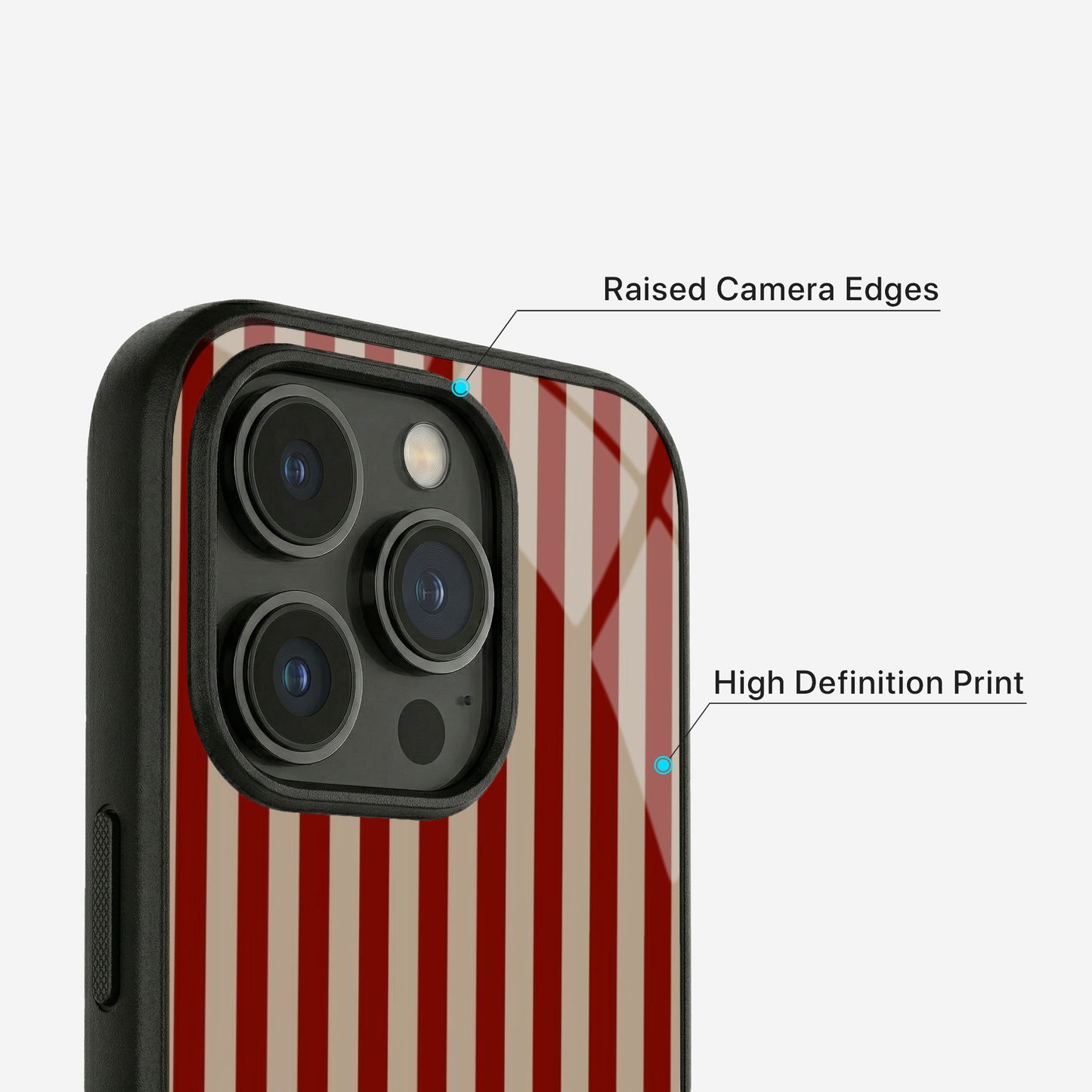 Linear Aesthetic Glass Case - iPhone