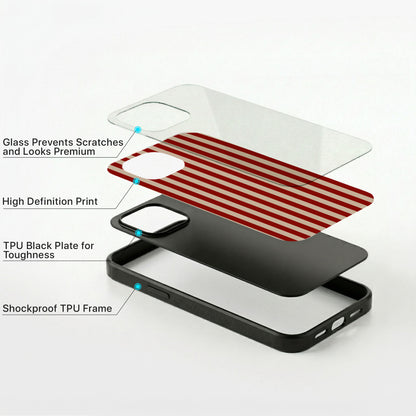 Linear Aesthetic Glass Case - iPhone