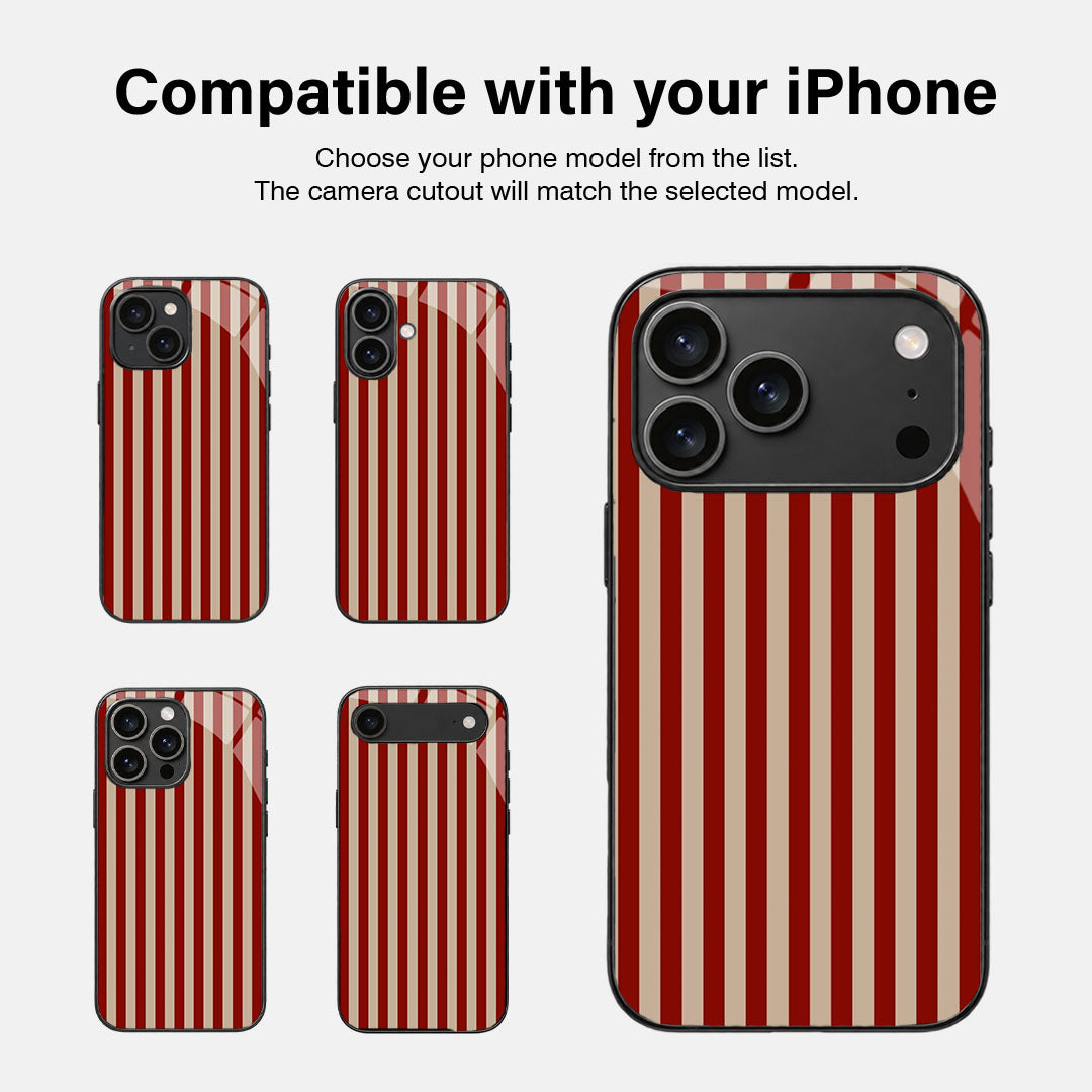 Linear Aesthetic Glass Case - iPhone