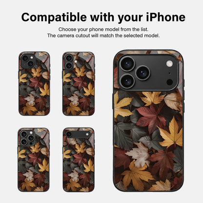 Maple Leaves Glass Case - iPhone