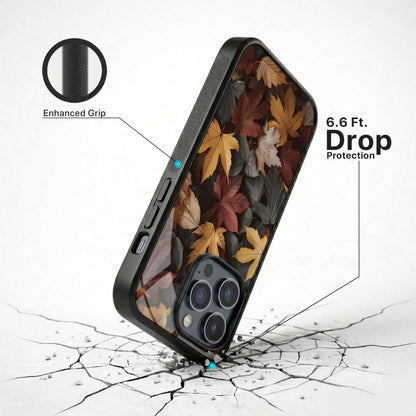 Maple Leaves Glass Case - iPhone