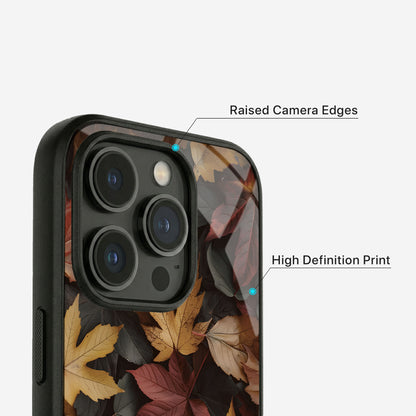 Maple Leaves Glass Case - iPhone