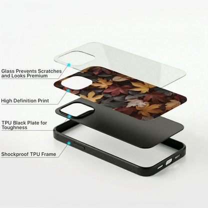 Maple Leaves Glass Case - iPhone