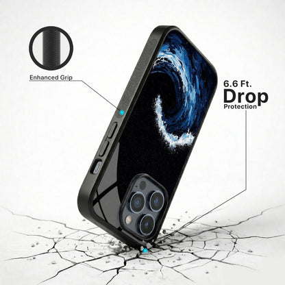 Midnight Surge Glass Case - iPhone