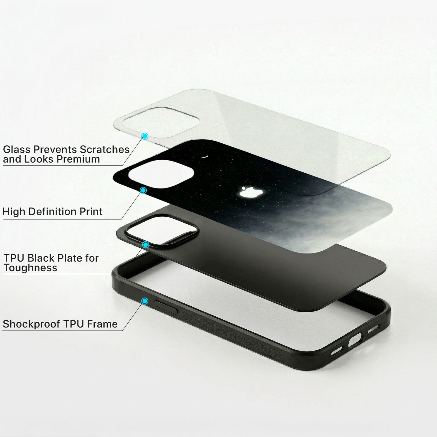 Midnight Vision Glass Case - iPhone