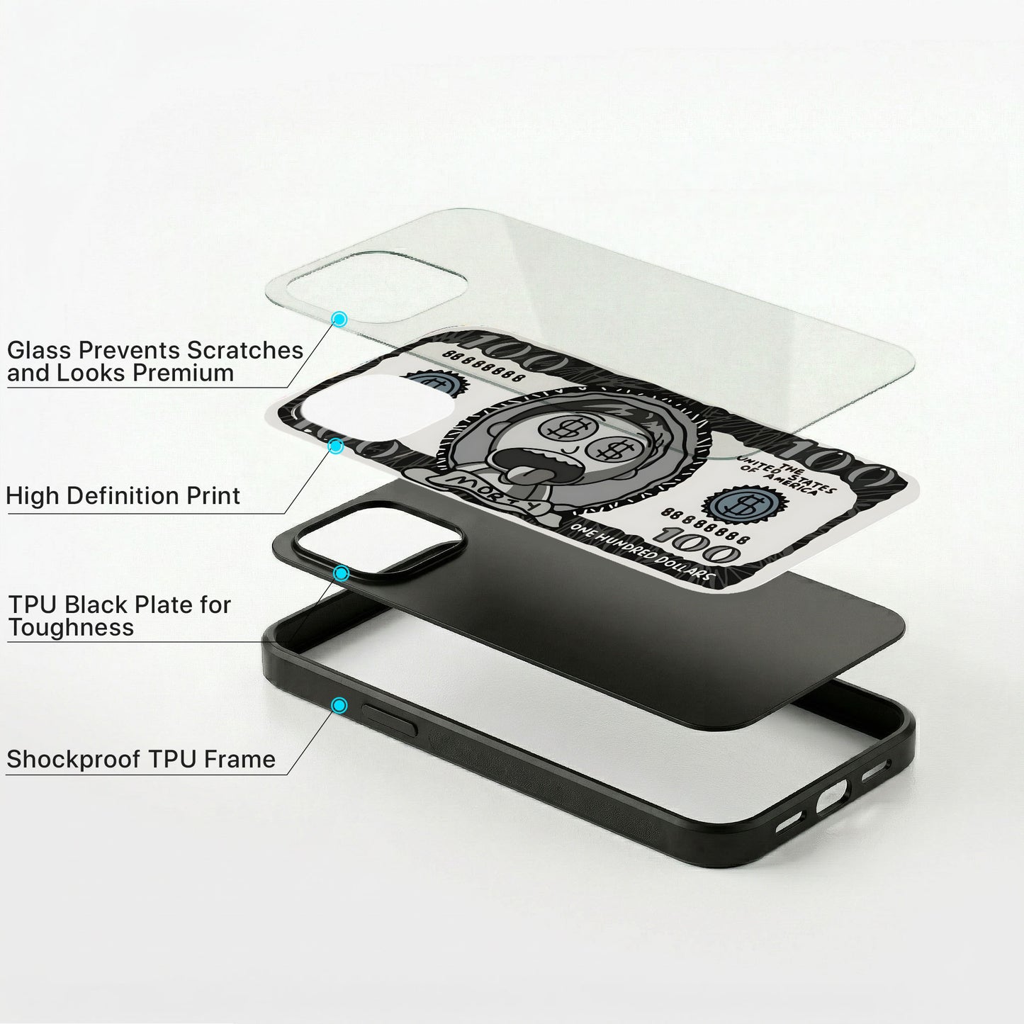 Money Moves Glass Case - iPhone