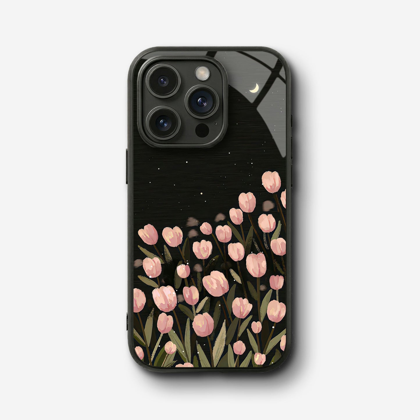 Moon Bloom Glass Case - iPhone