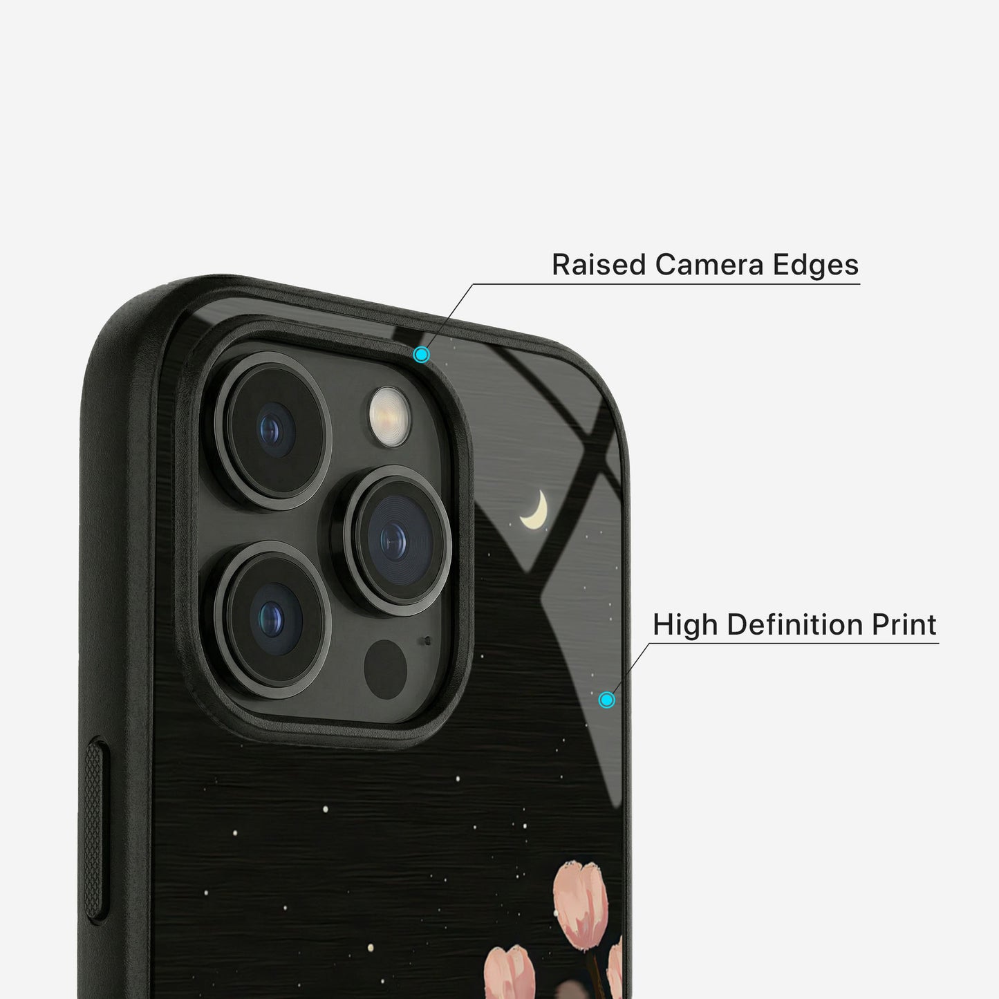 Moon Bloom Glass Case - iPhone