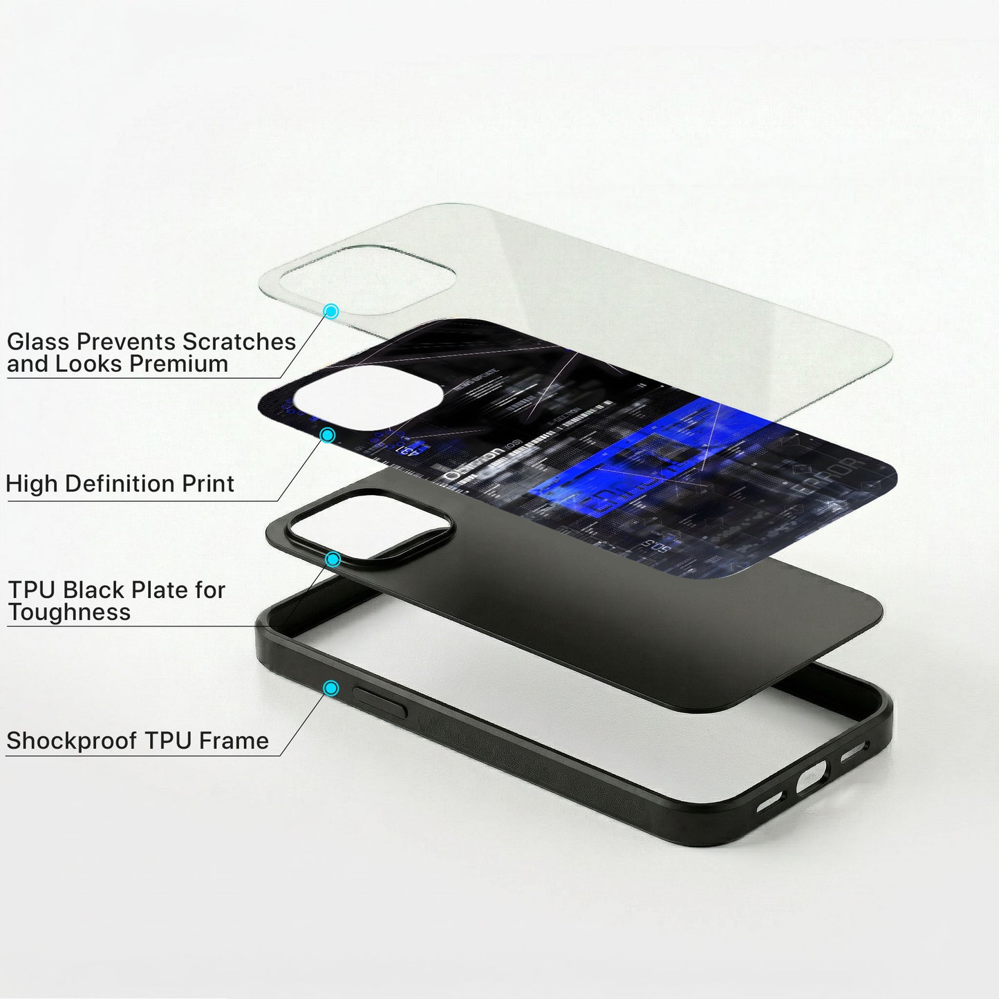 Neon Code Glass Case - iPhone