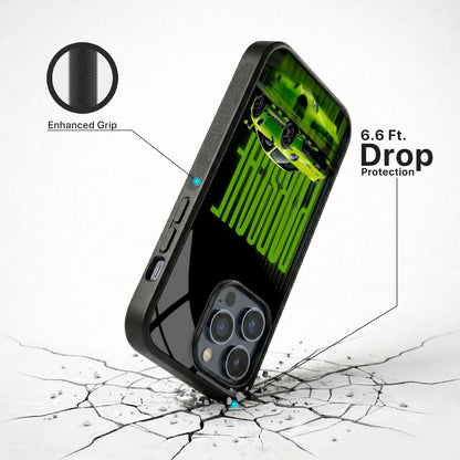 Neon Thunder Glass Case - iPhone