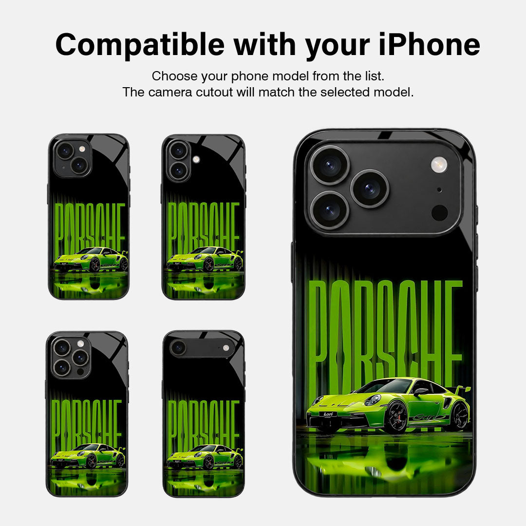 Neon Thunder Glass Case - iPhone