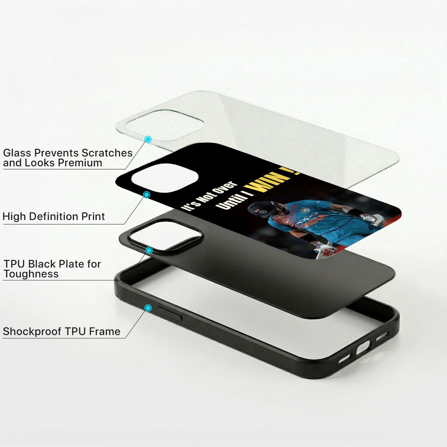 Never Over Glass Case - iPhone