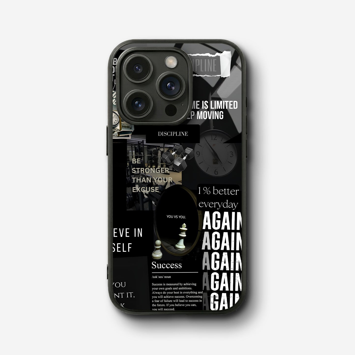 Never Quit Glass Case - iPhone