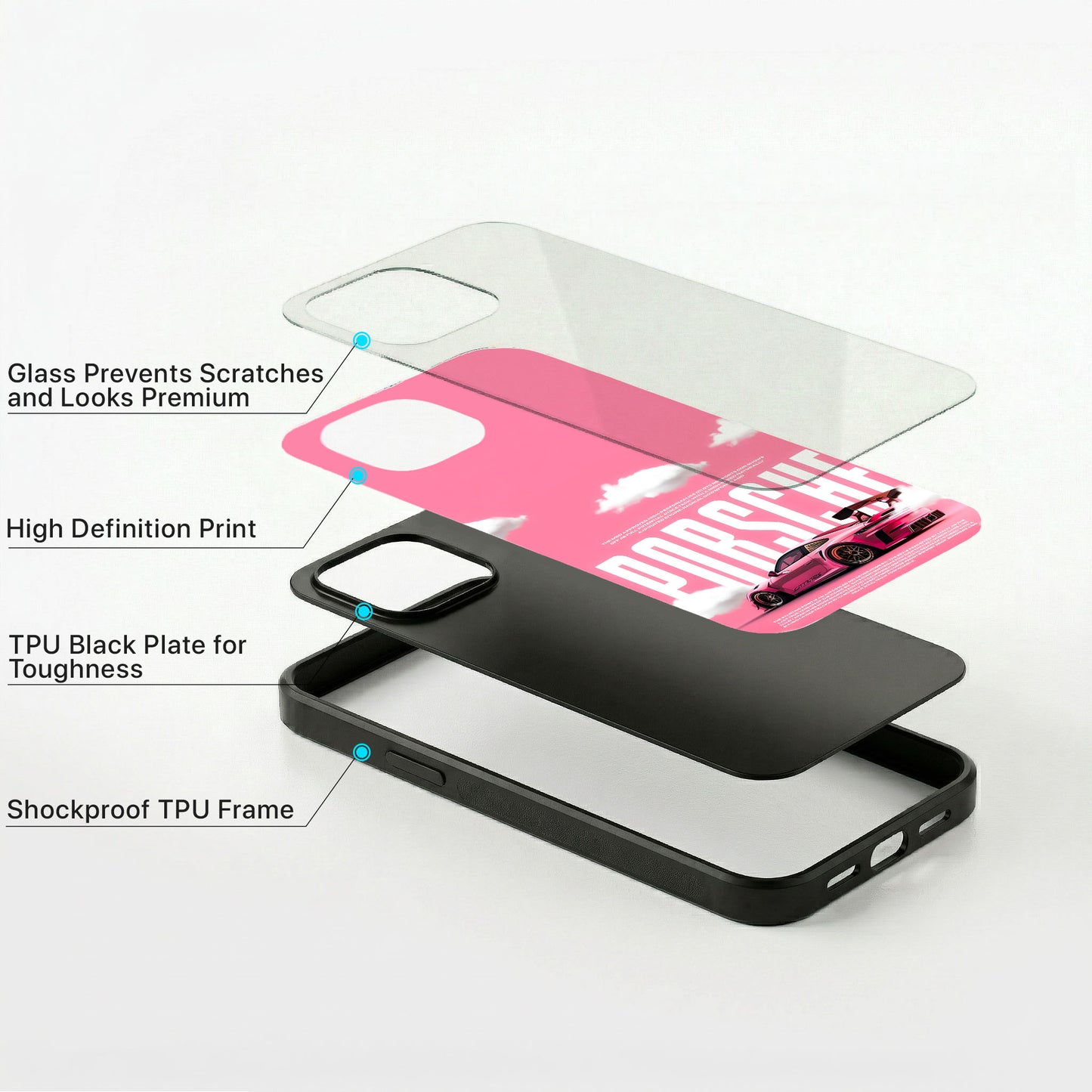 Pink Drift Glass Case - iPhone