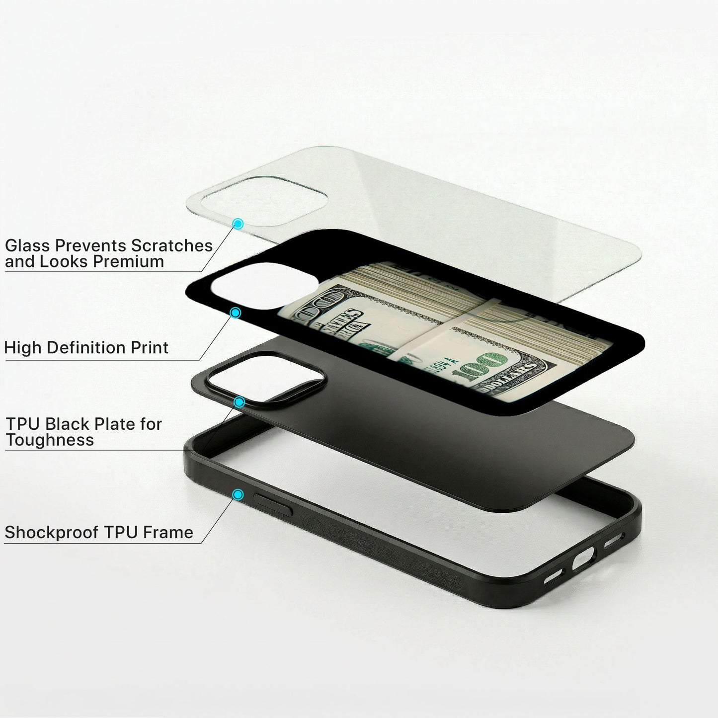 Prime Hustle Glass Case - iPhone