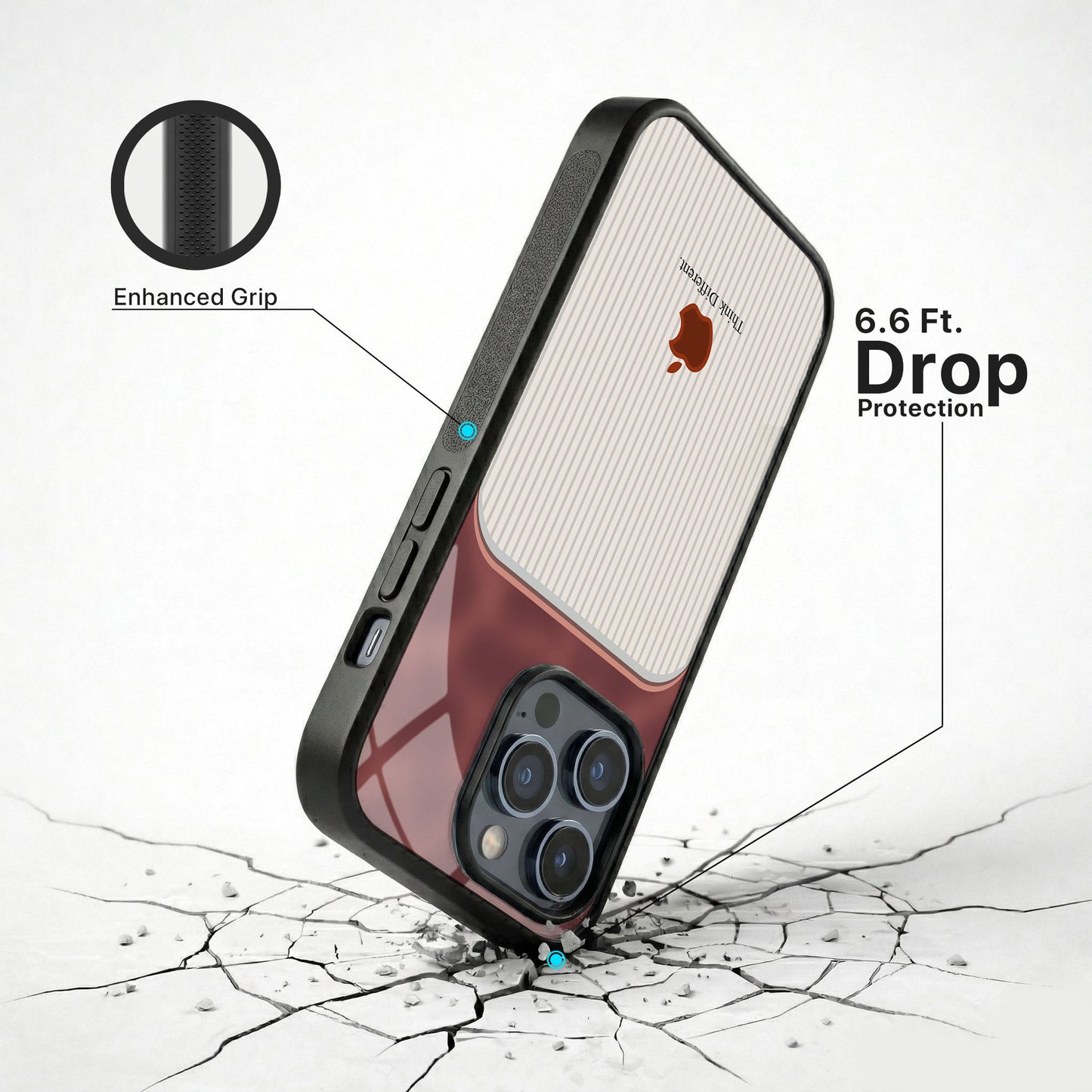 Pure Grid Glass Case - iPhone