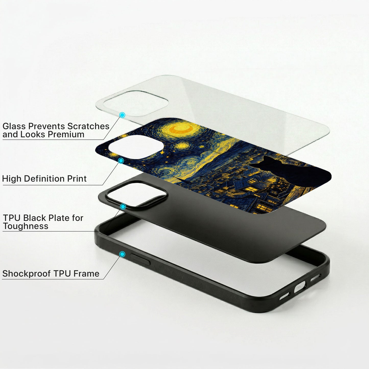 Quiet Gaze Glass Case - iPhone