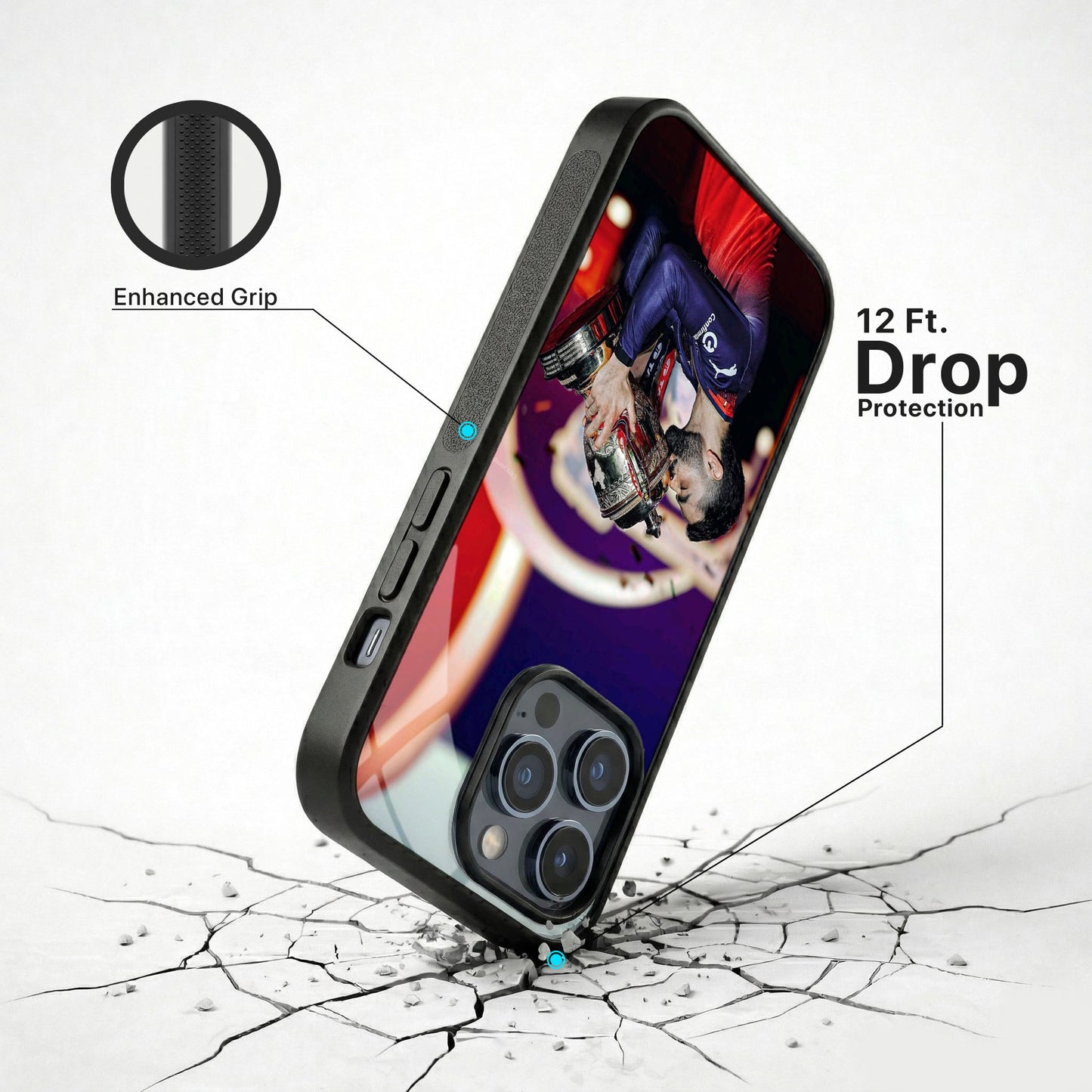 RCB 2025 Winner Glass Case - iPhone