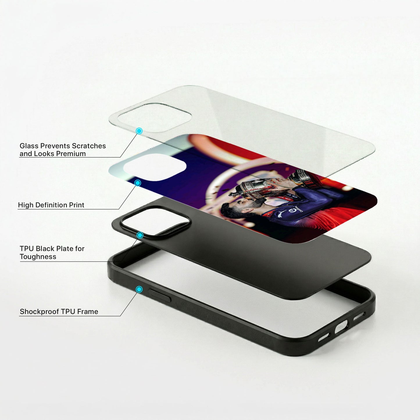 RCB 2025 Winner Glass Case - iPhone